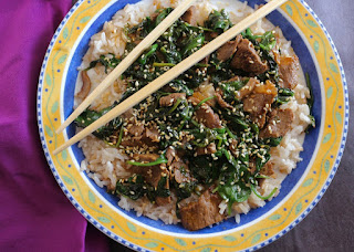 Sesame Beef with Spinach