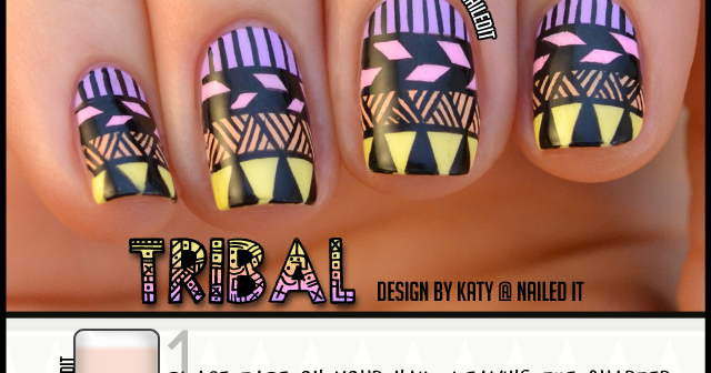 1. Cute and Easy Tribal Nail Design Tutorial - wide 10