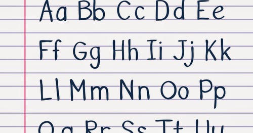 Caveman English: Upper and Lower Case Alphabet