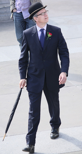 bowler hat and umbrella