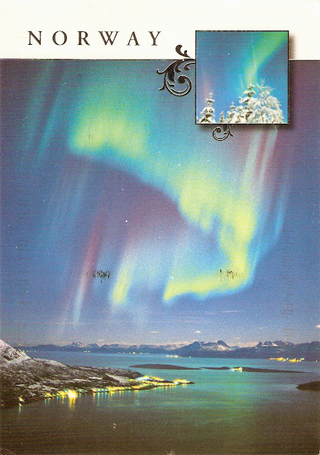 Postcard of the Northern Lights from Norway
