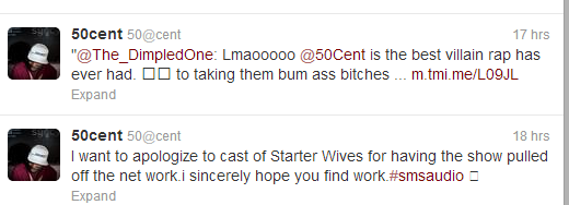 50 Cent brags about Cancellation Of Ex Girlfriend's Reality Show
