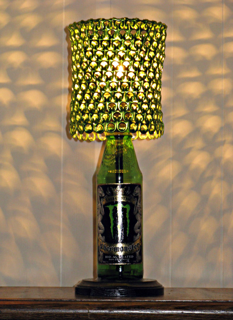 Monster Energy Ubermonster Bottle Lamp With Lime Green Anodized Tab