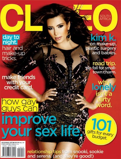 Fashion Magazine Covers on Kim Kardashian On Cleo South Africa Magazine Cover