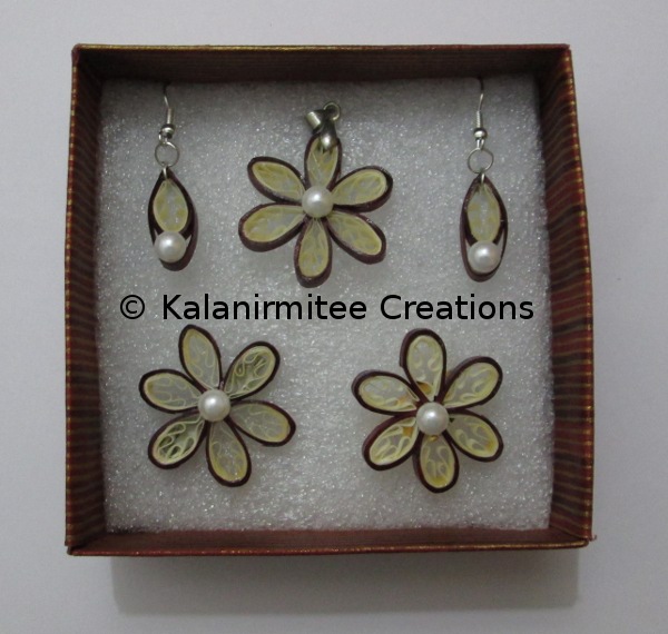 Quilled jewellery sets Kalanirmitee Creations
