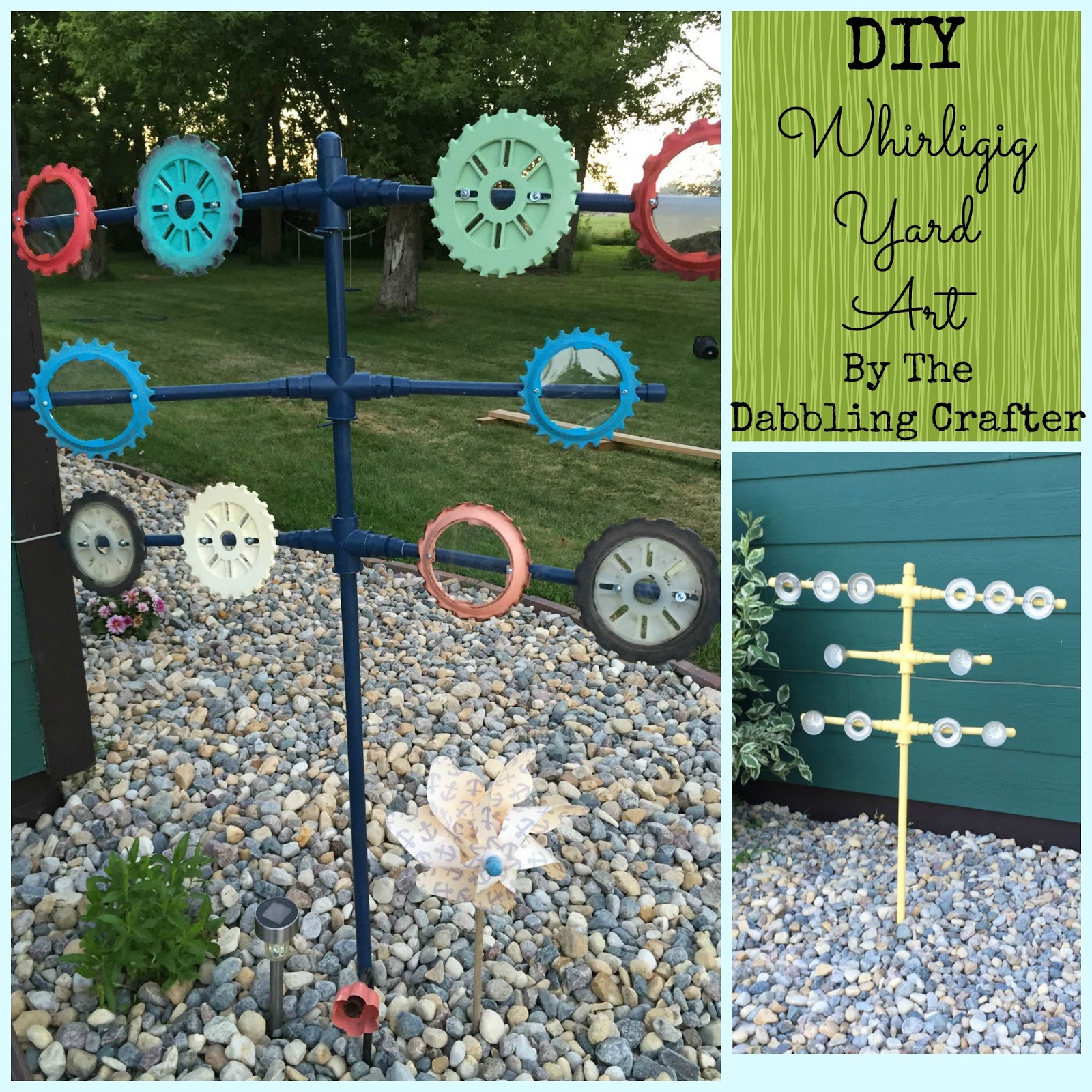 DIY Sunday Whirligig Yard Art Spinner The Dabbling Crafter
