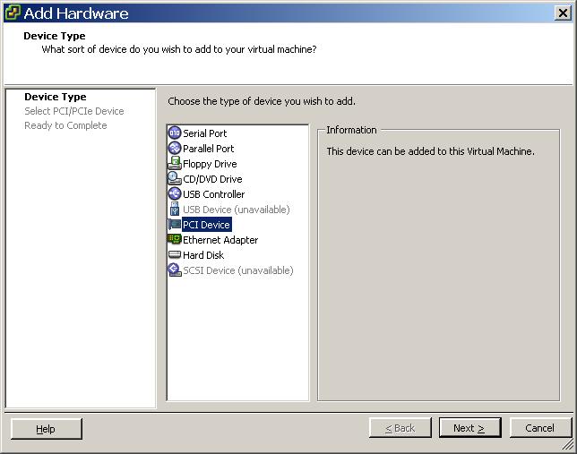 Sysadmin Stories VMware DirectPath I/O adding passthrough PCI