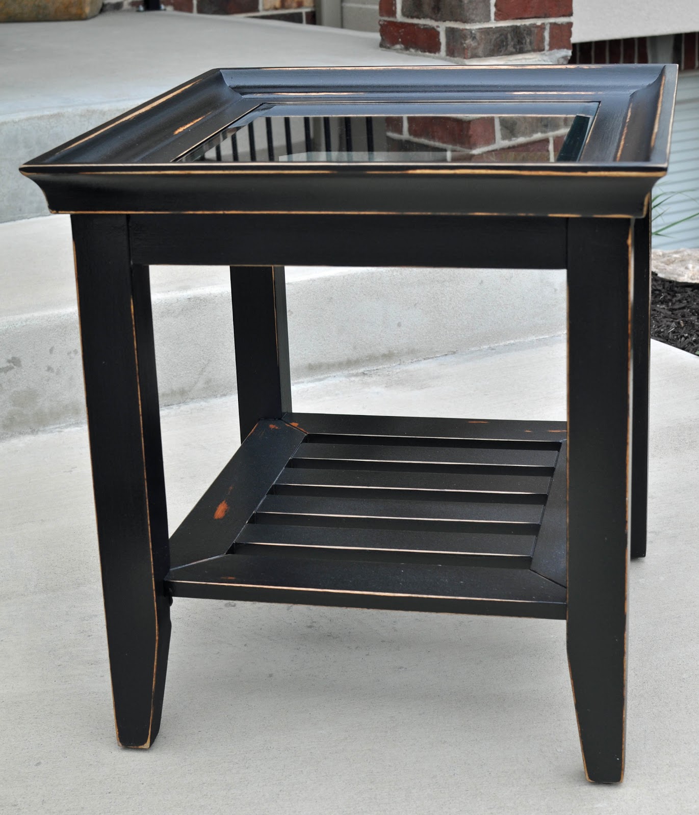 {Cleverly Crafty} {Black} Mission Style End Table