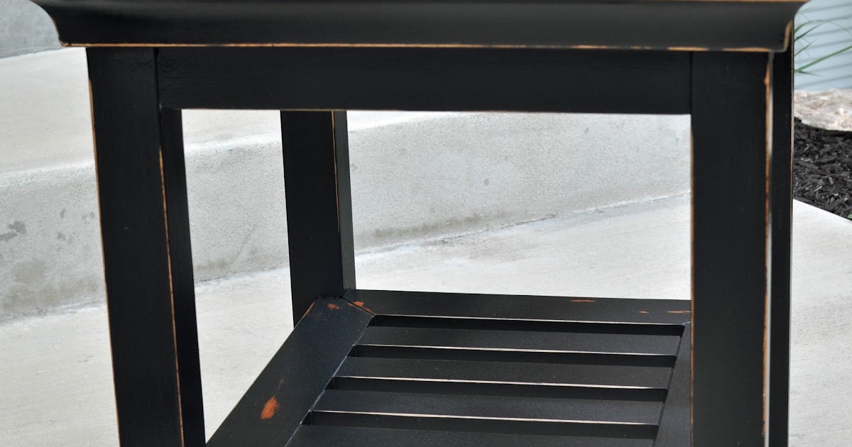 {Cleverly Crafty} {Black} Mission Style End Table