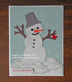 Snowman Card made with Stampin'UP!'s Sprinkles of Life stamp set and Tree Builder punch