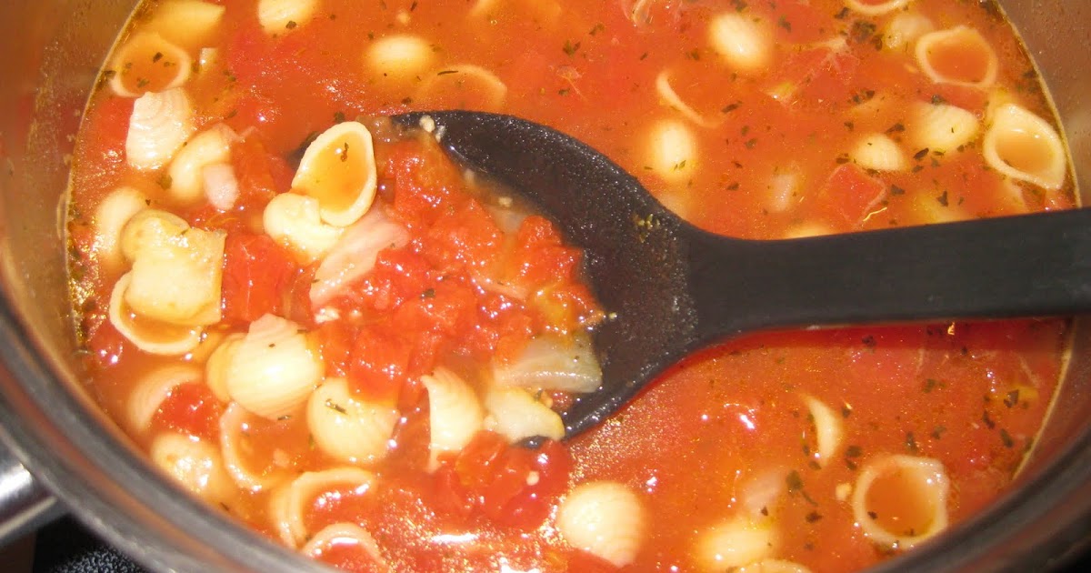 Not Another Vegan! Garbanzo Tomato Pasta Soup