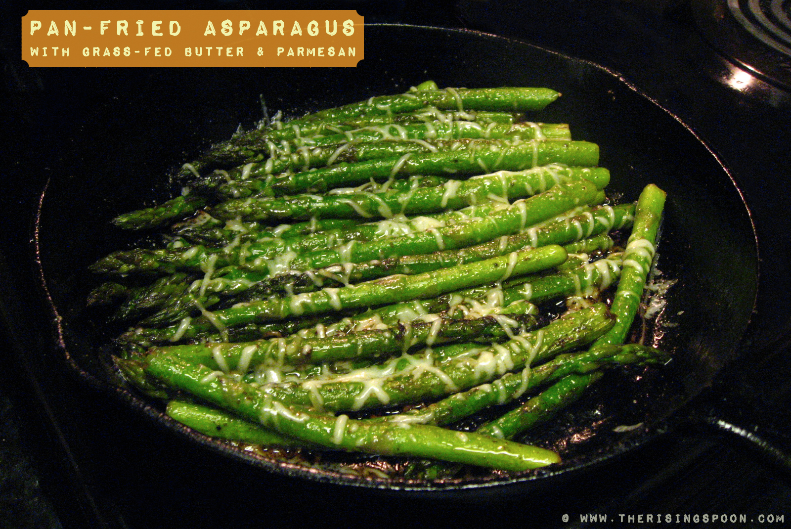 The Rising Spoon PanFried Asparagus with GrassFed Butter & Parmesan
