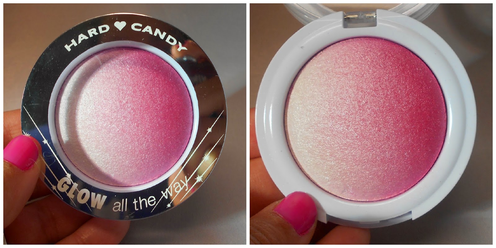 Makeup, Fashion & Royalty Swatches Hard Candy Glow all the way Ombre Baked Blush in Punch!