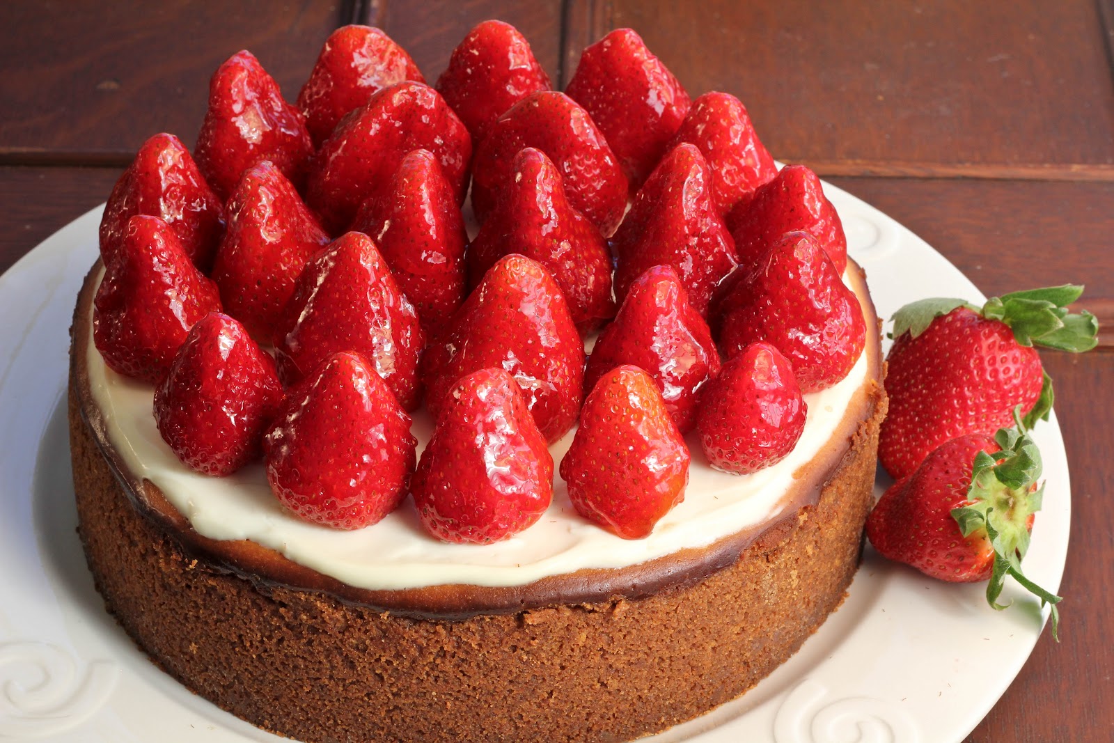 Strawberry Topped Cheesecake