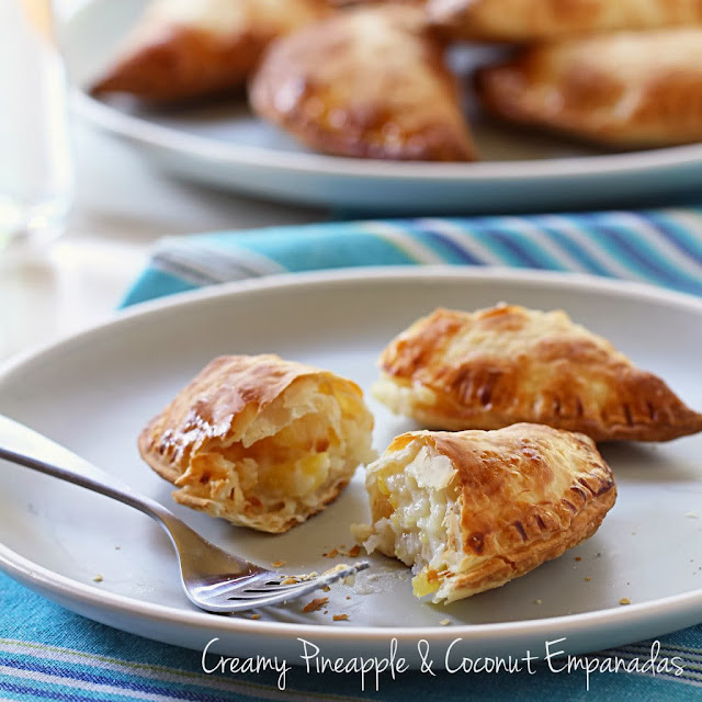Creamy Pineapple & Coconut Empanadas : nibblesandfeasts.com