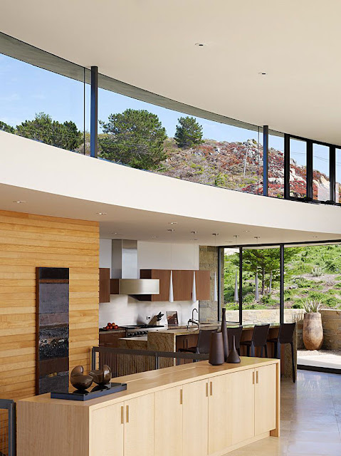 Picture of modern kitchen and dining room as seen from the living room