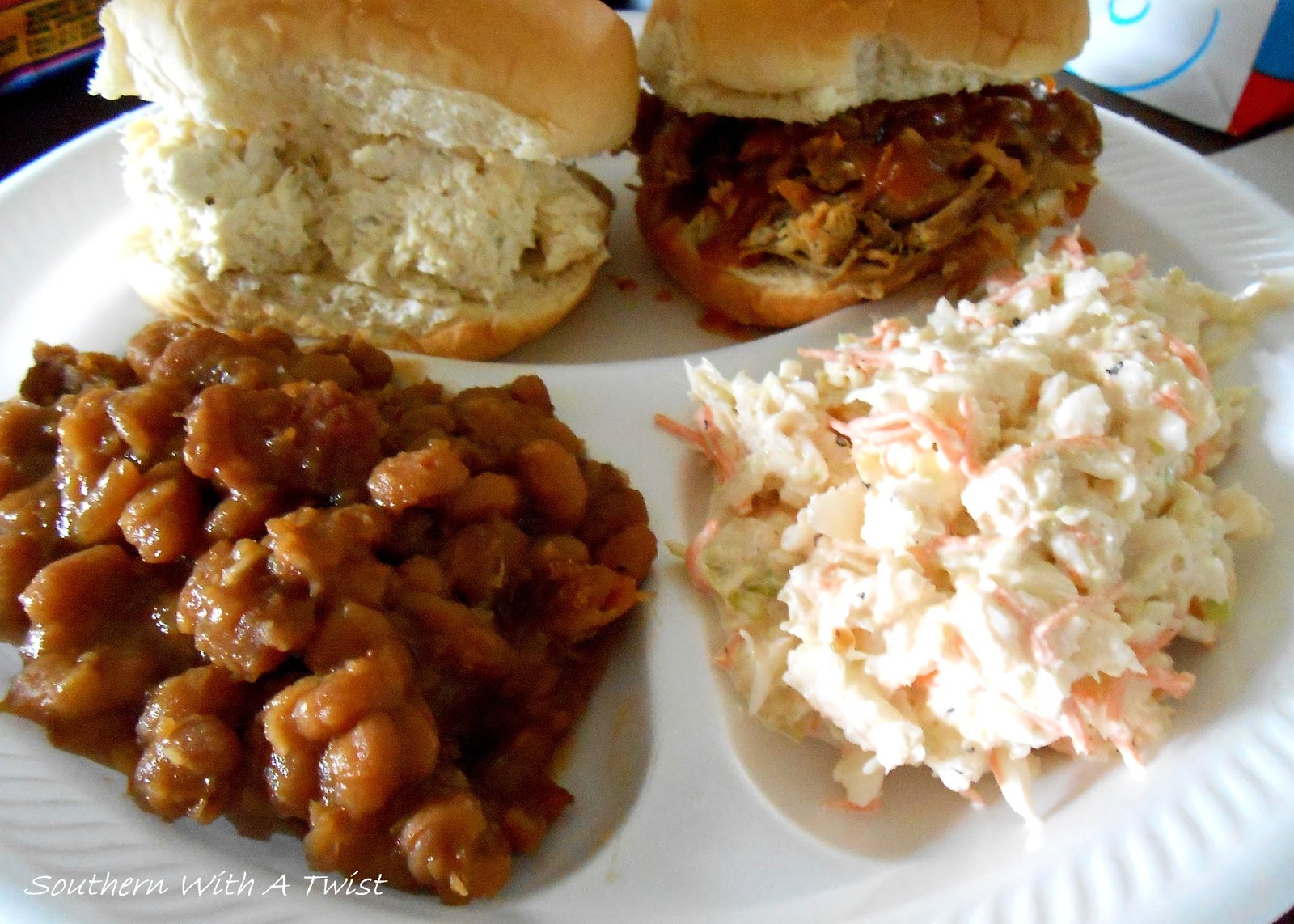 Southern With A Twist BBQ Pulled Pork Sandwiches with Mama's Slaw and