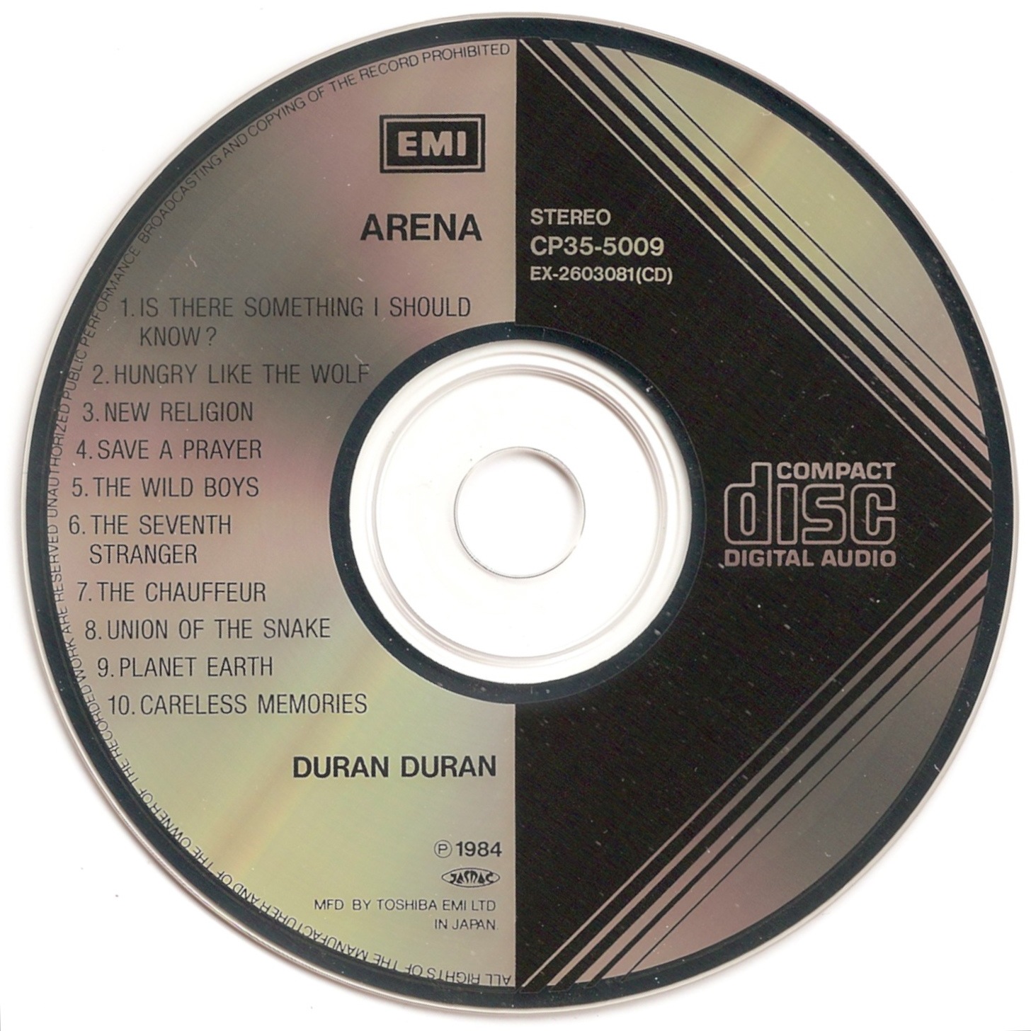 The First Pressing CD Collection Duran Duran Arena