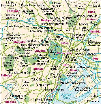 Mapa Tokio