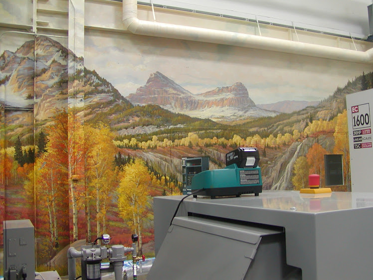 VIEW OF NOVATEK MACHINE SHOP WITH MURAL