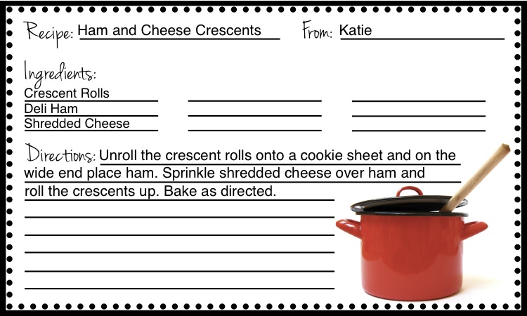 free fillable recipe card templates