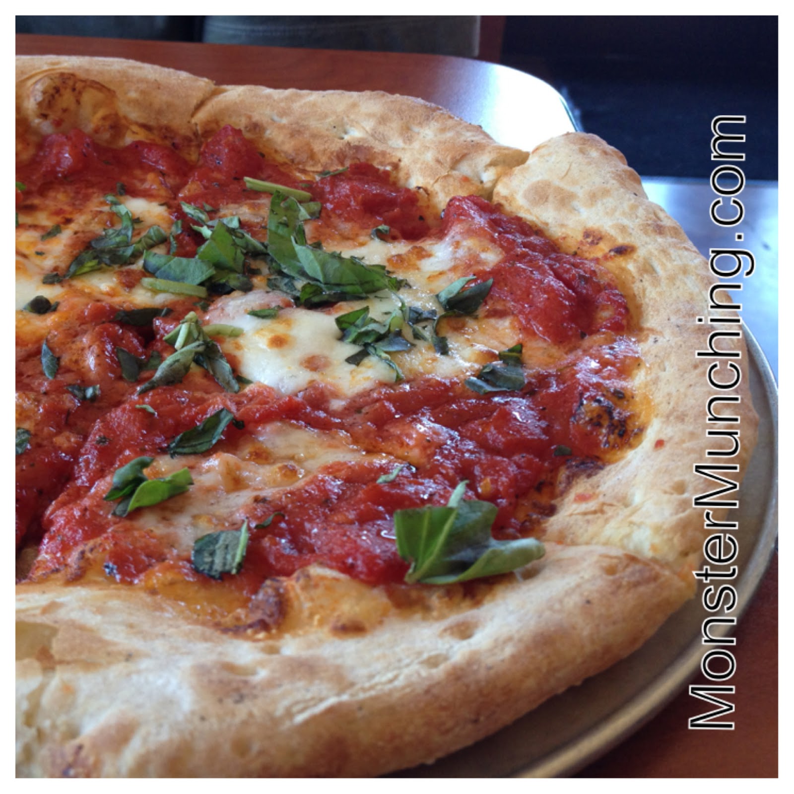 Monster Munching Margherita Pizza at Stonefire Grill Irvine