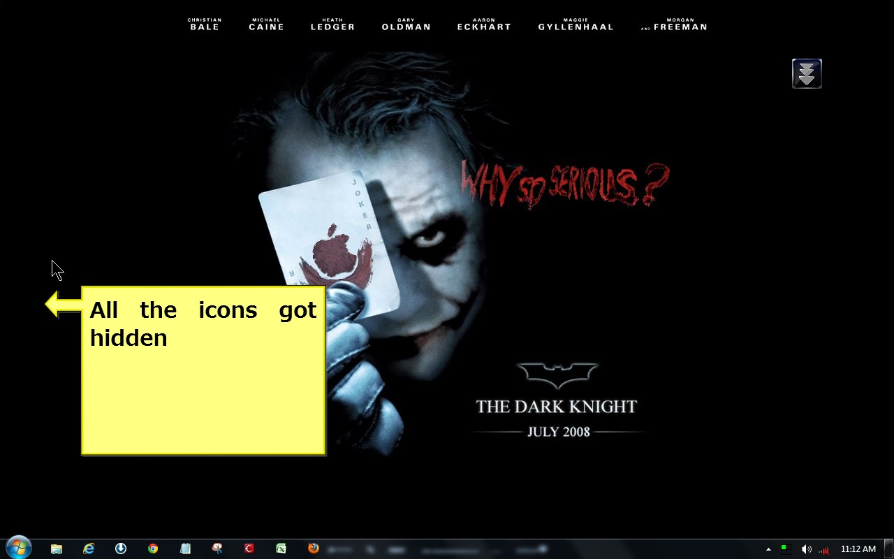 HIDE ICONS hide icons: