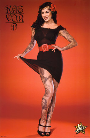 What Hot Chick was on your bedroom wall? - Page 3 FP9475~Kat-Von-D-Posters