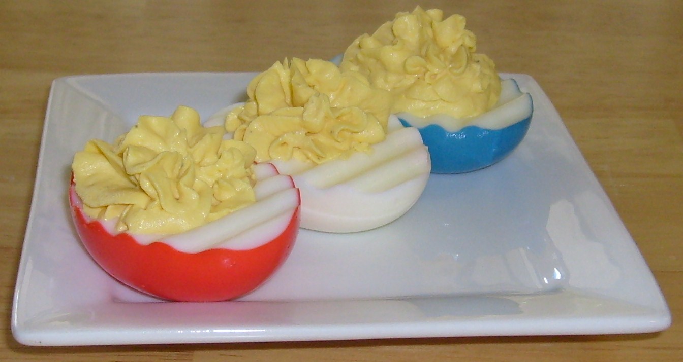 Happier Than A Pig In Mud Red, White and Blue Deviled Eggs!