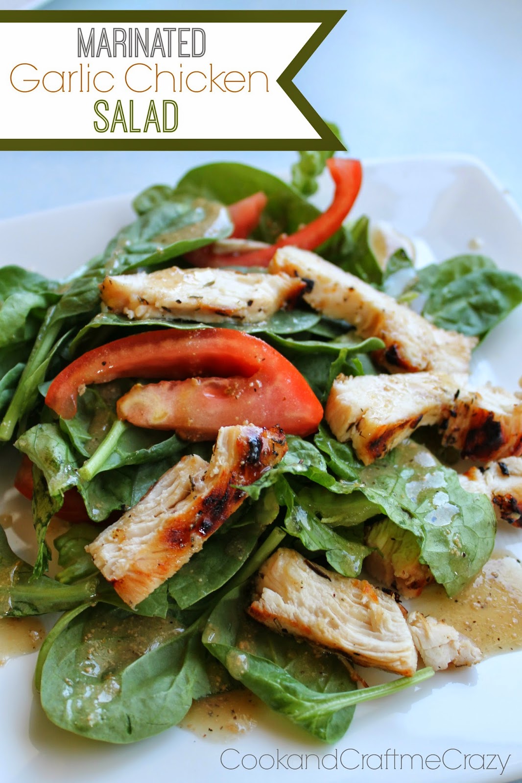 Cook and Craft Me Crazy Marinated Garlic Chicken Salad