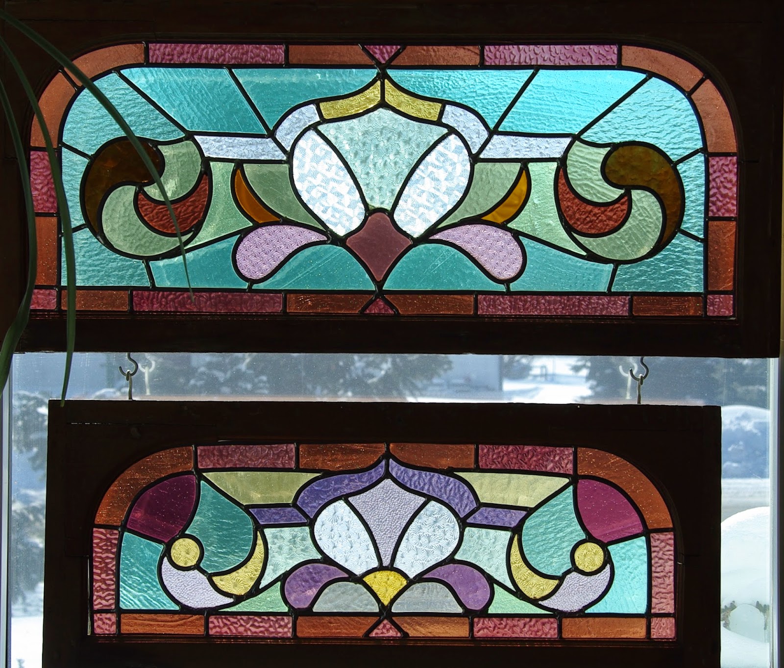 Pictures In Glass Old Stained Glass Transom Windows