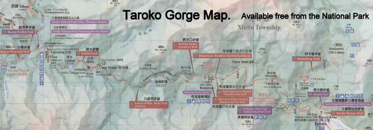 Taroko Gorge Map