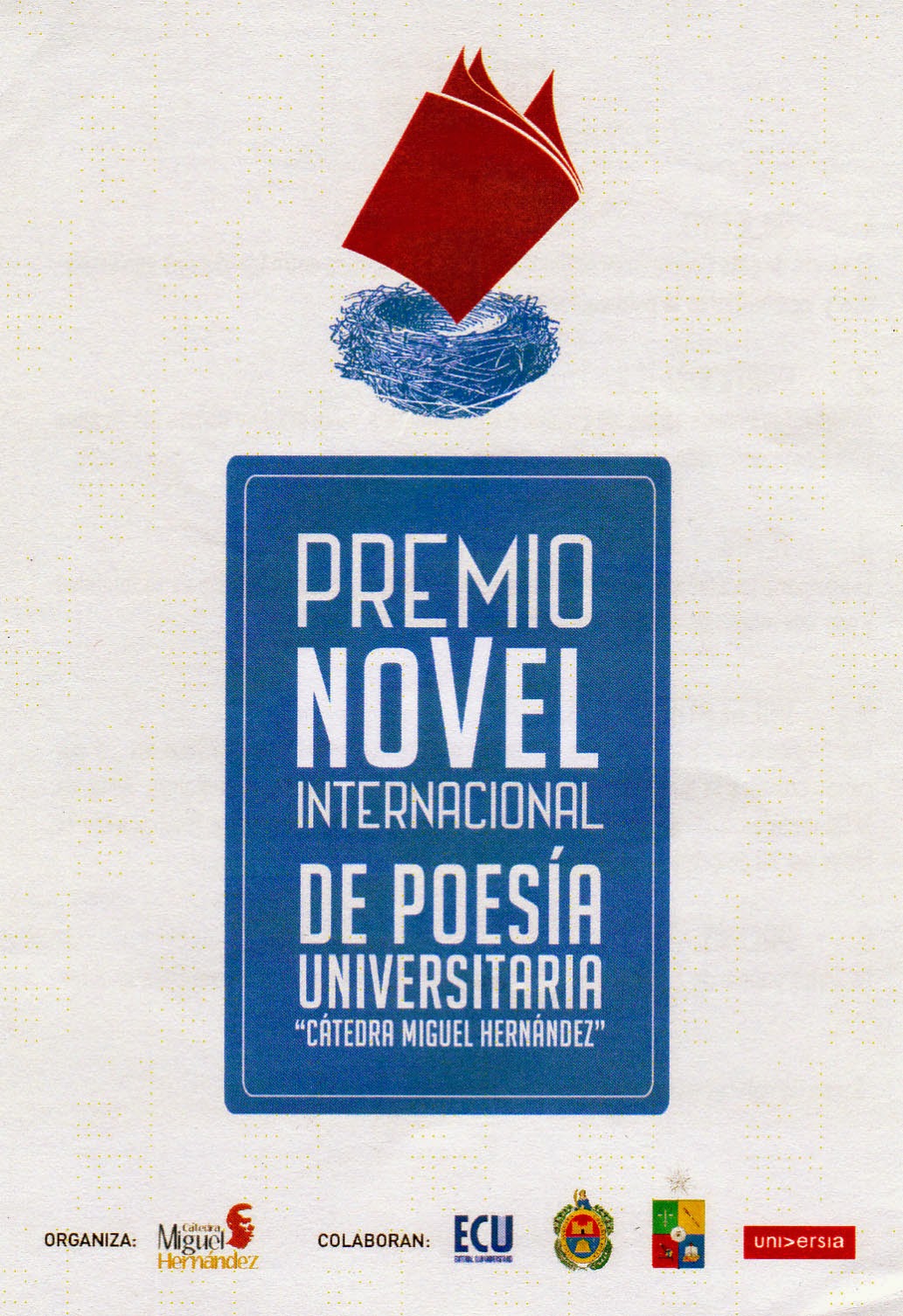 POESÍA PALMERIANA Premio de Poesía Novel para universitarios. Catedra