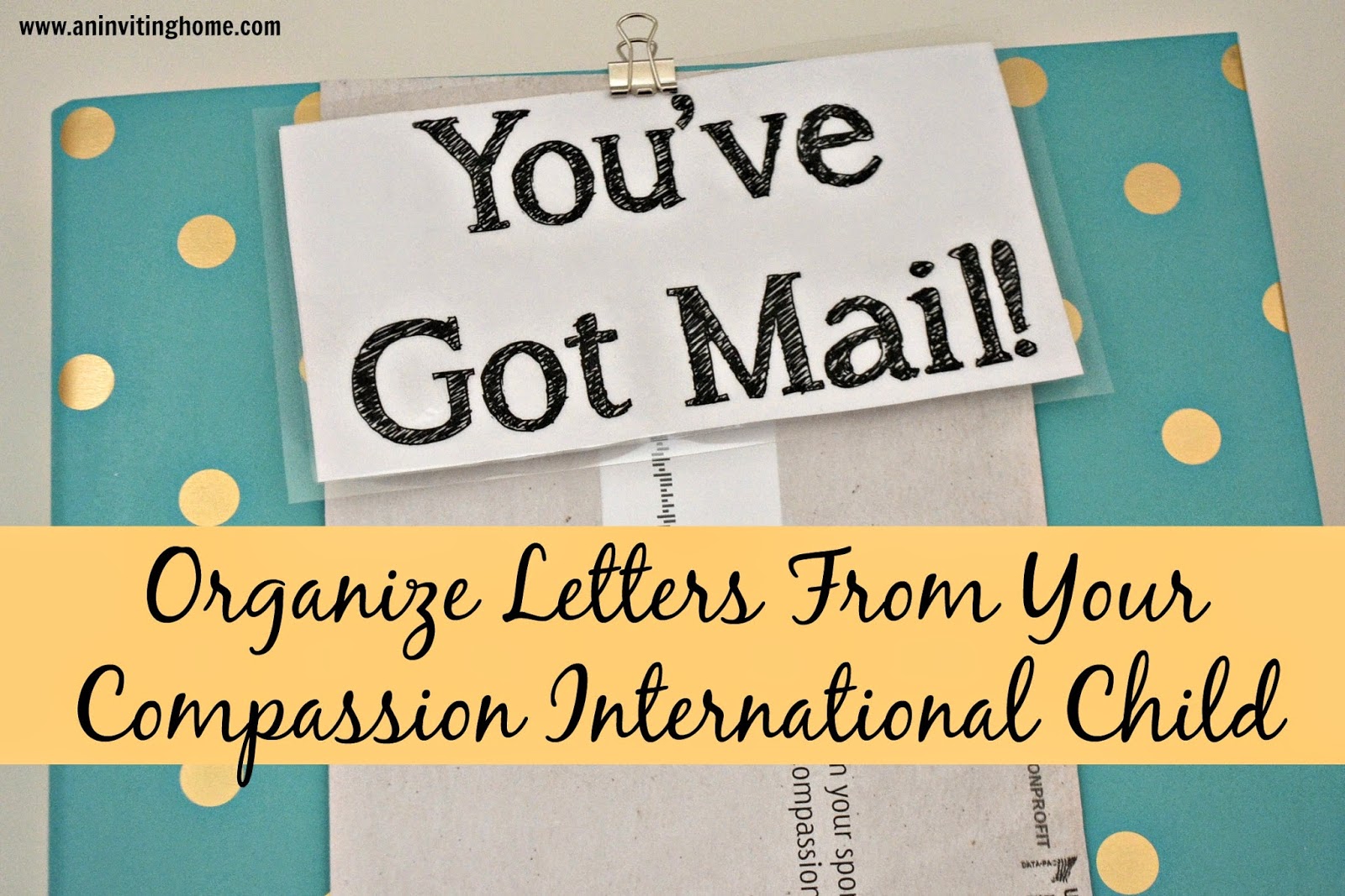 organize letters from your compassion international child