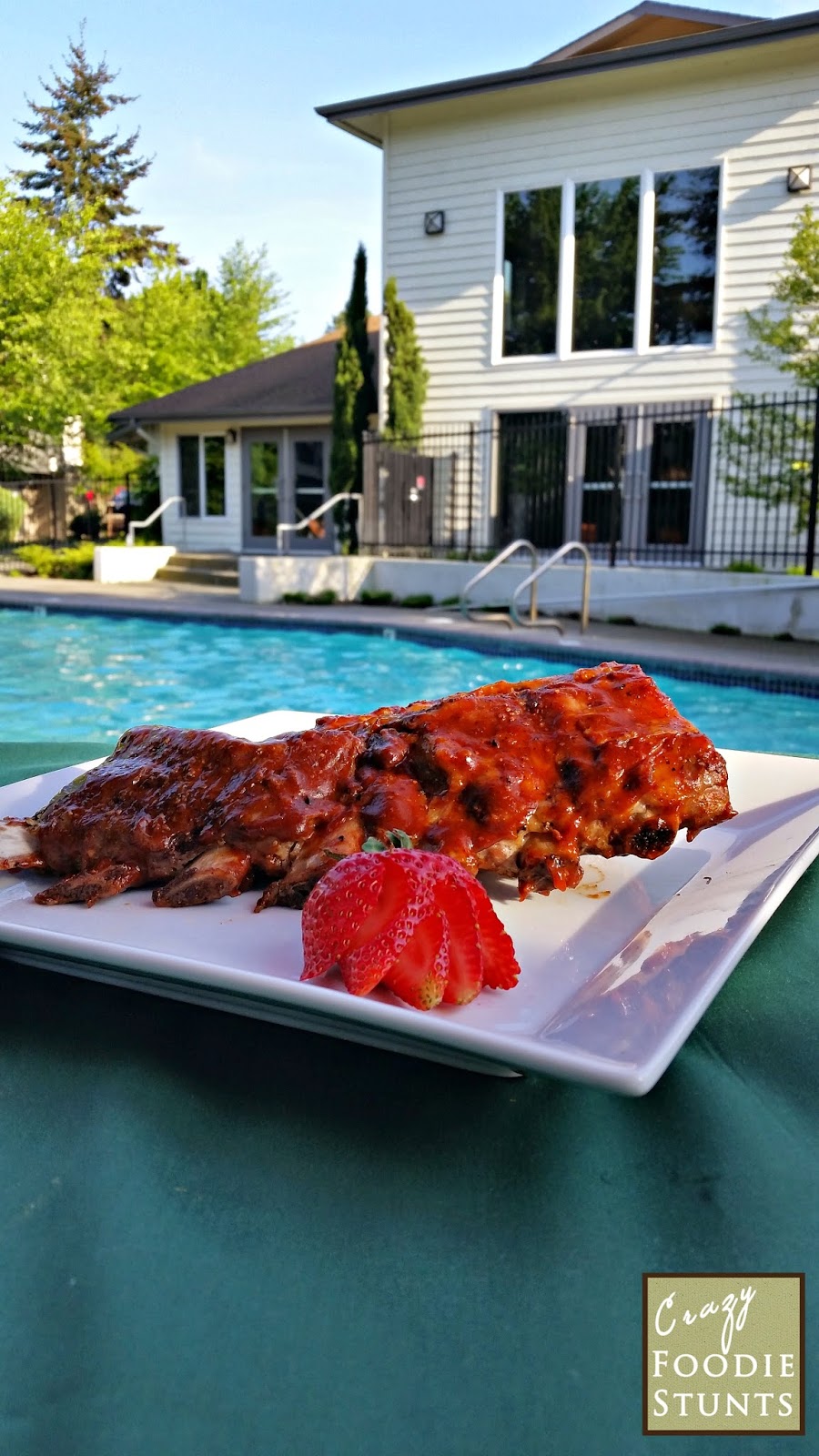Crazy Foodie Stunts Baby Back Ribs with Roasted Strawberry Barbecue