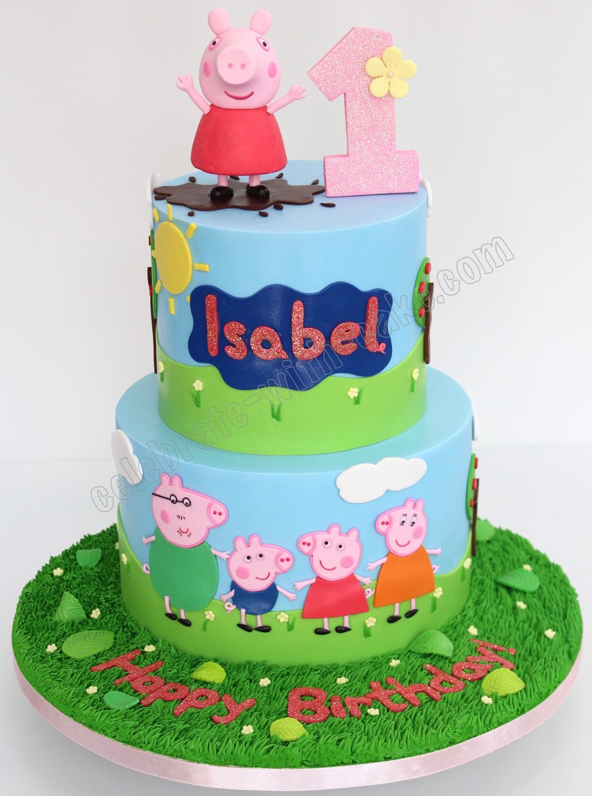 Celebrate With Cake Peppa Pig 2 Tier Cake