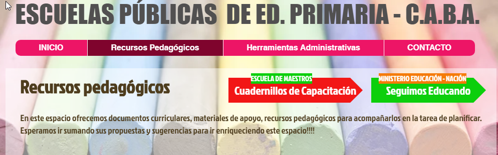 Sitio Web Escuelas Públicas - CABA