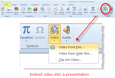 Insert video into powerpoint online picture