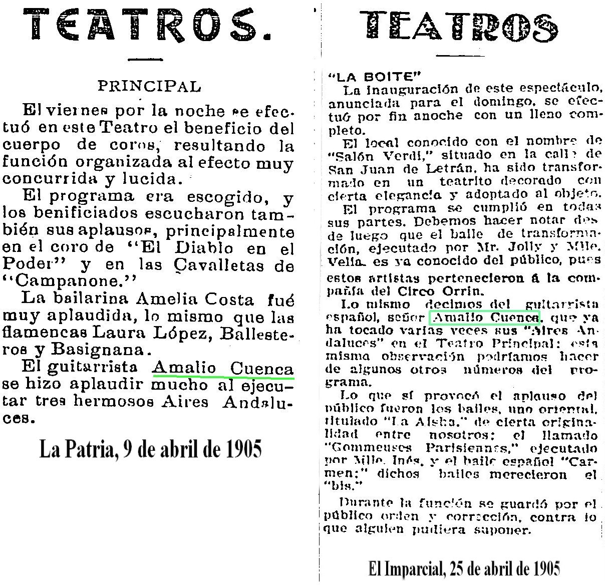 Papeles Flamencos Amalio Cuenca en Méjico