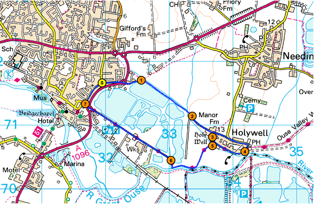 Cambridgeshire walks St Ives to Holywell