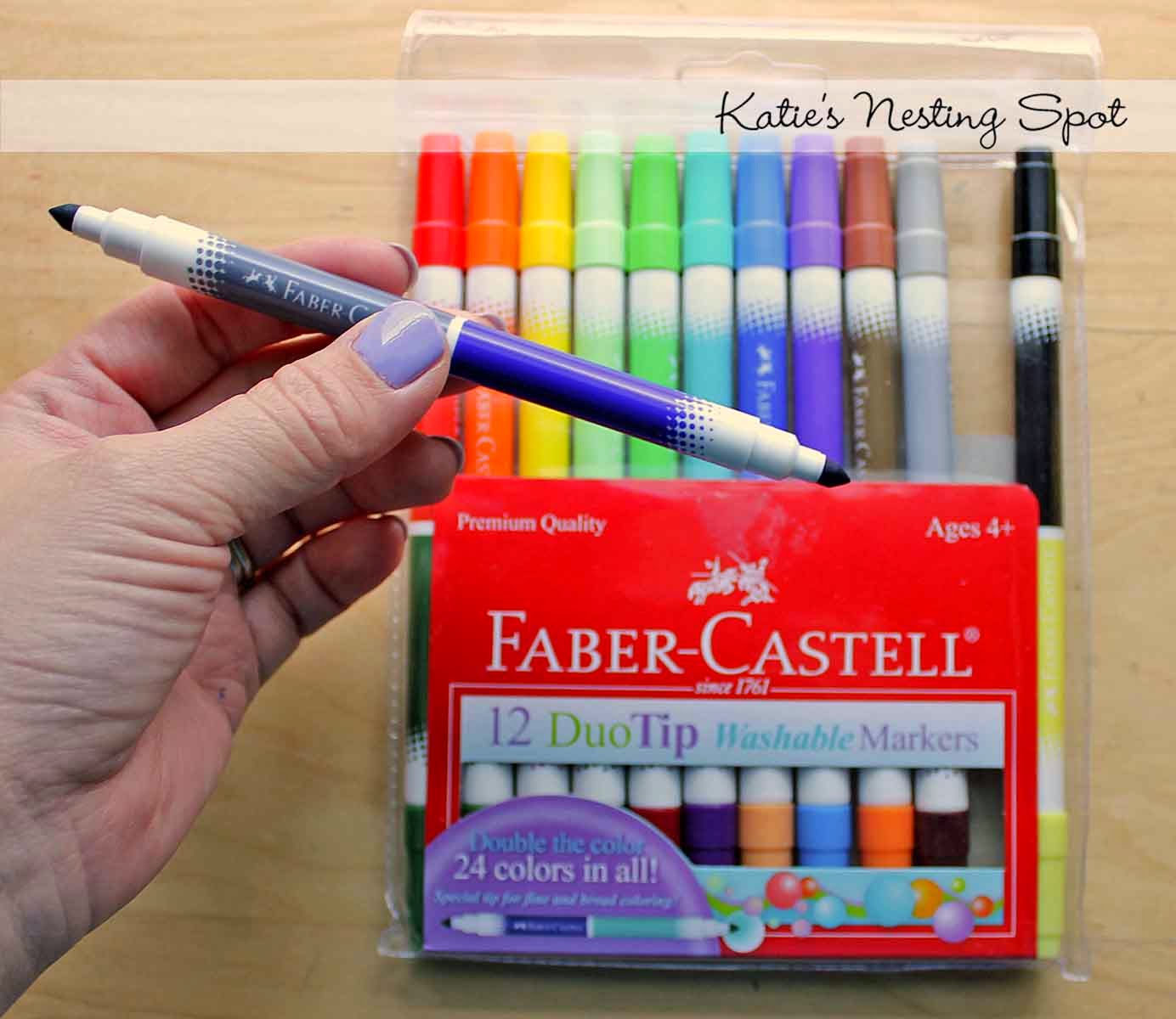 Faber-Castell Red Label DuoTip Washable Marker Set of 12 - Wet Paint  Artists' Materials and Framing