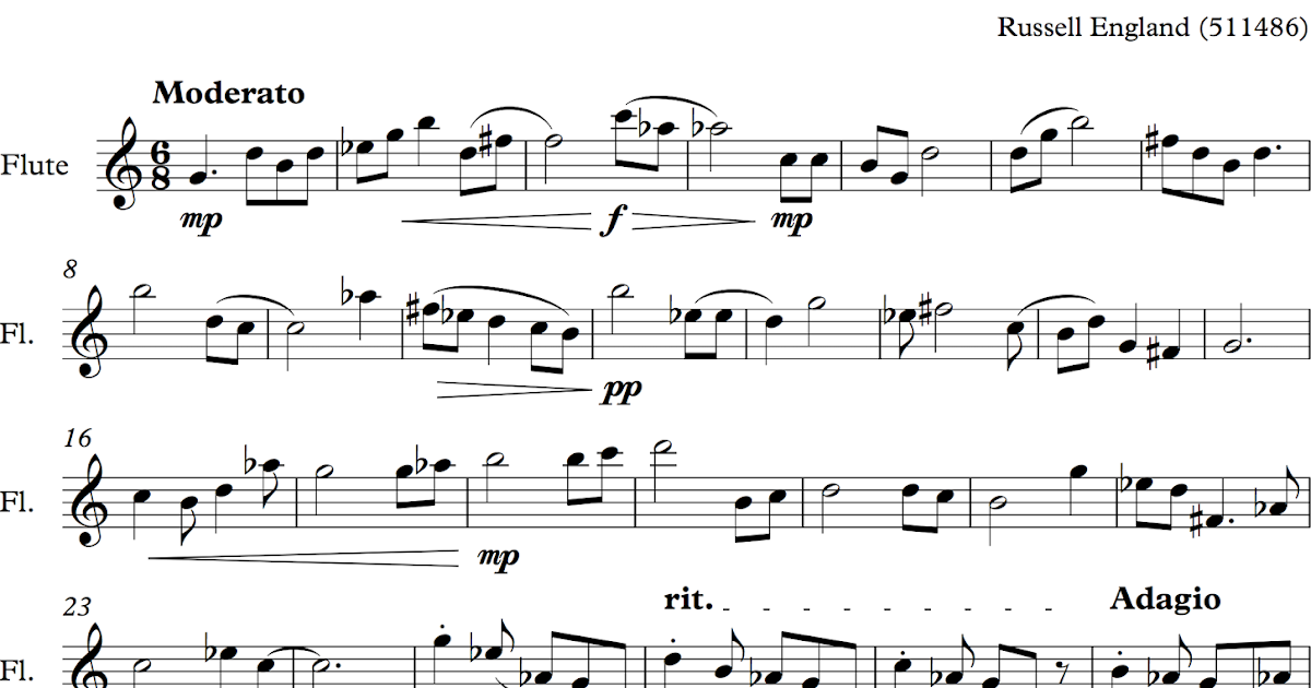 Russell's OCA Music Composition 1 Assignment 2 Composition for a