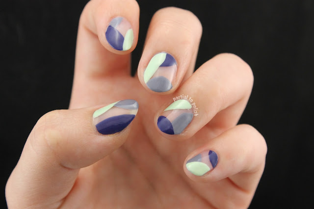 Negative Space Cool-Toned Colour Blocking Inspired by Maria of So Nailicious