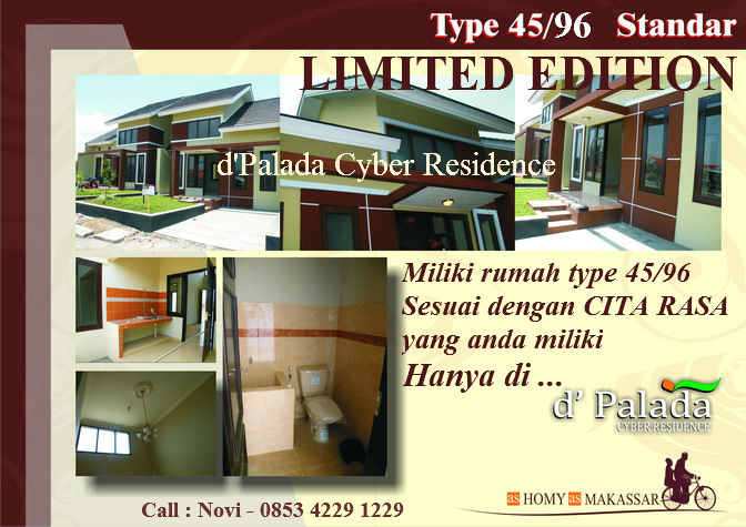 Jual Rumah type 45/96 - d'Palada Cyber Residence