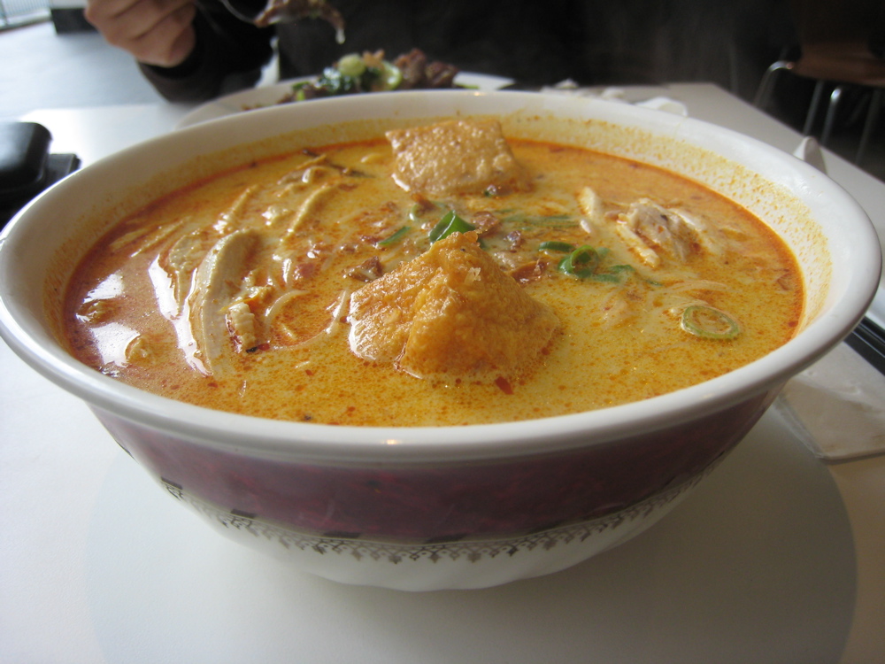 chicken laksa soup recipe. Chicken laksa, $8