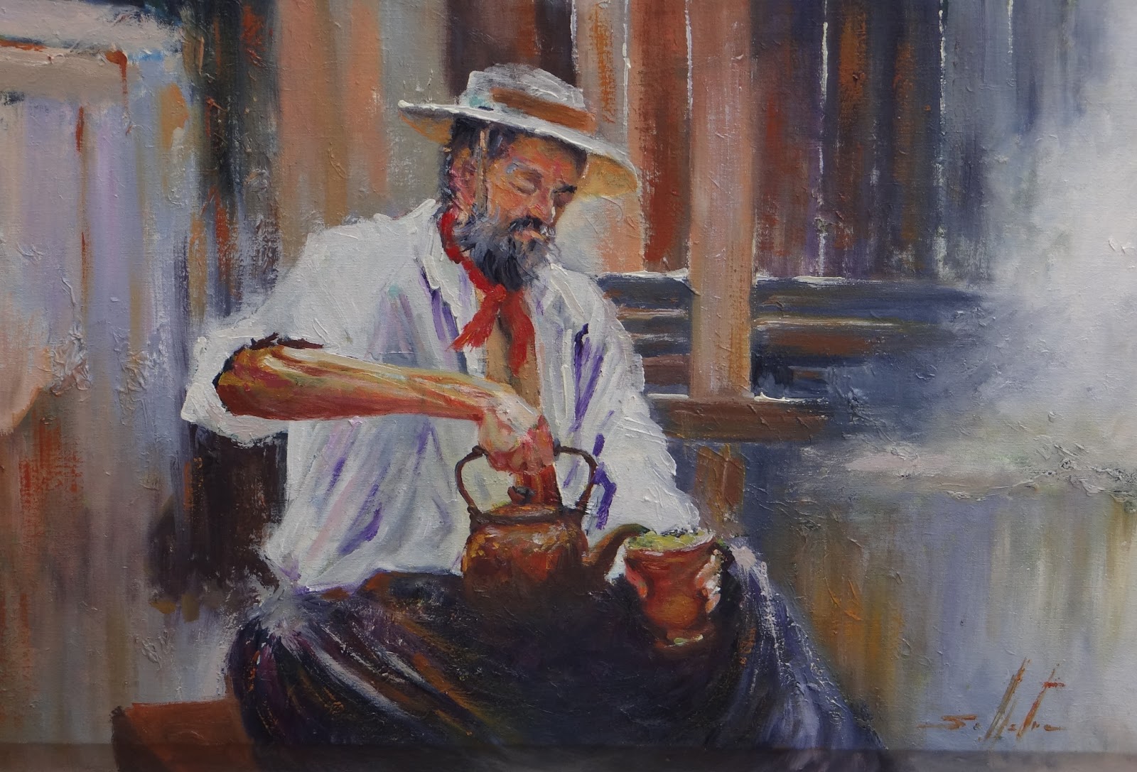 Pintura e Fotografia: Pintura - Chimarrão