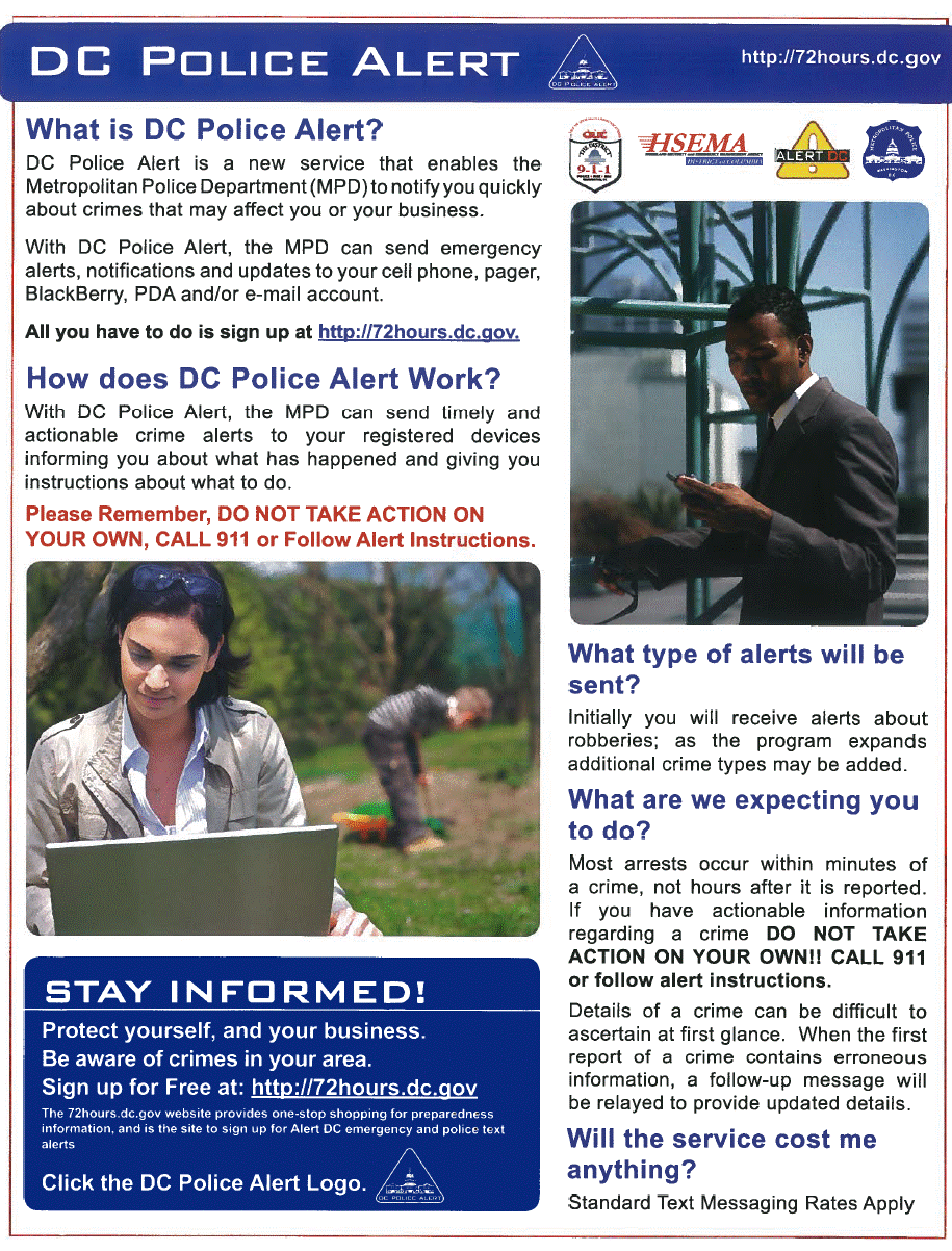 bloomingdale what is DC Police Alert