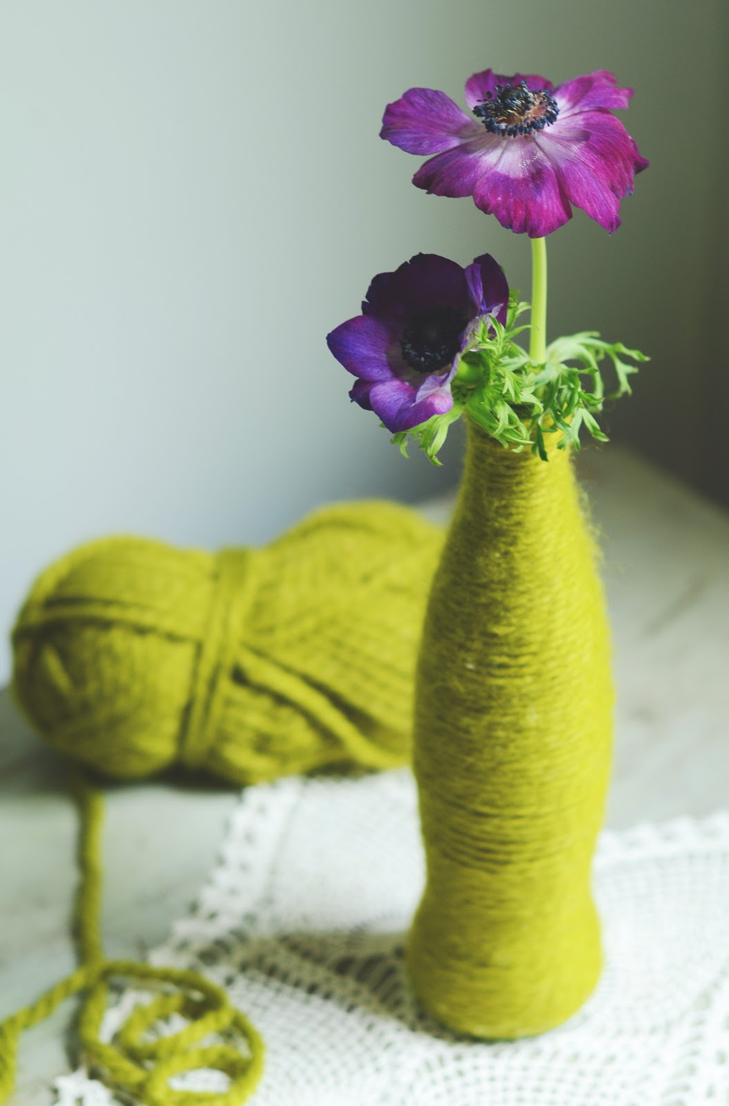 natalie creates project 2 of 25 yarnwrapped vases