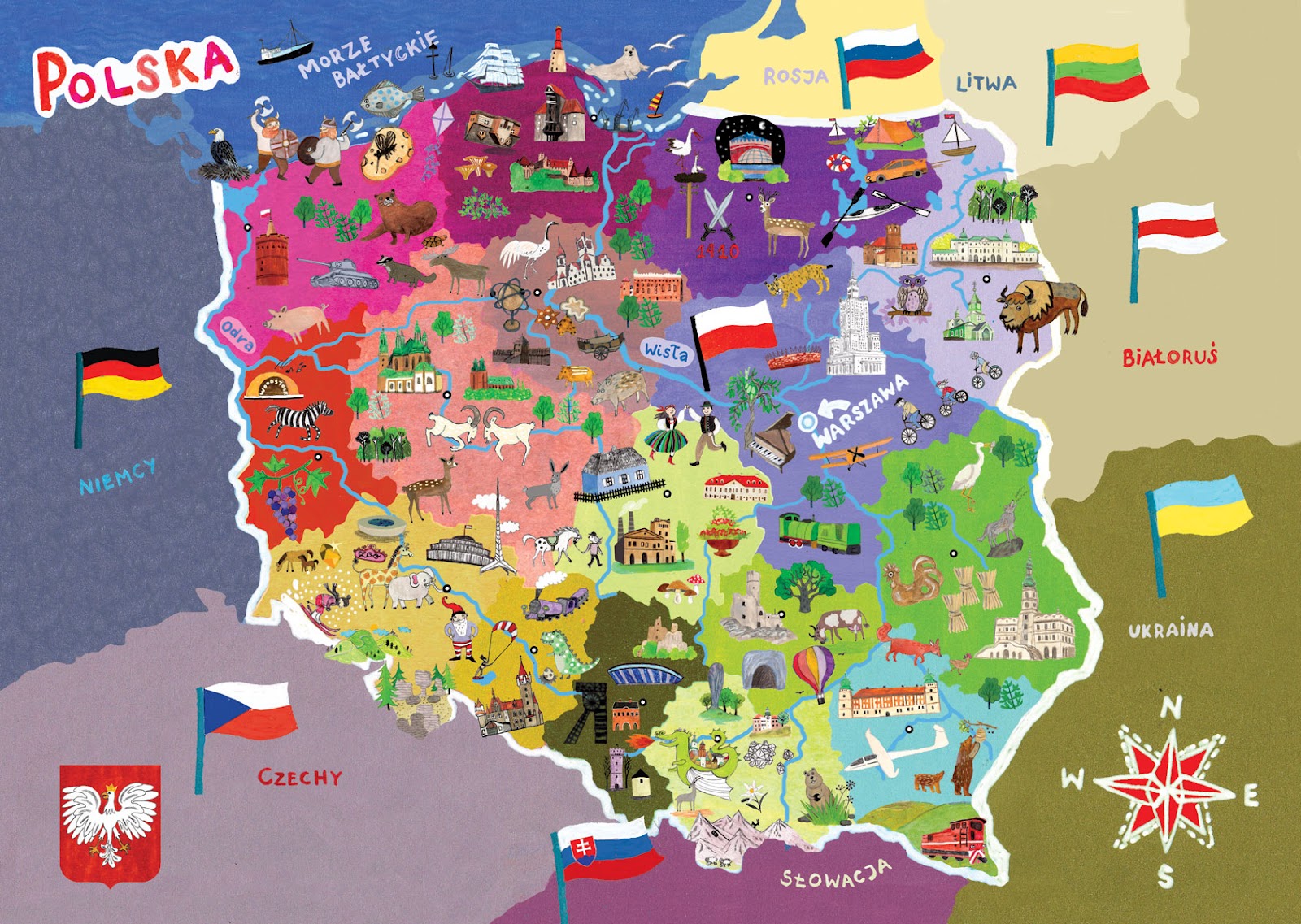 Martyna Zoltaszek: POLAND Jigsaw Illustration for ZUZU Toys