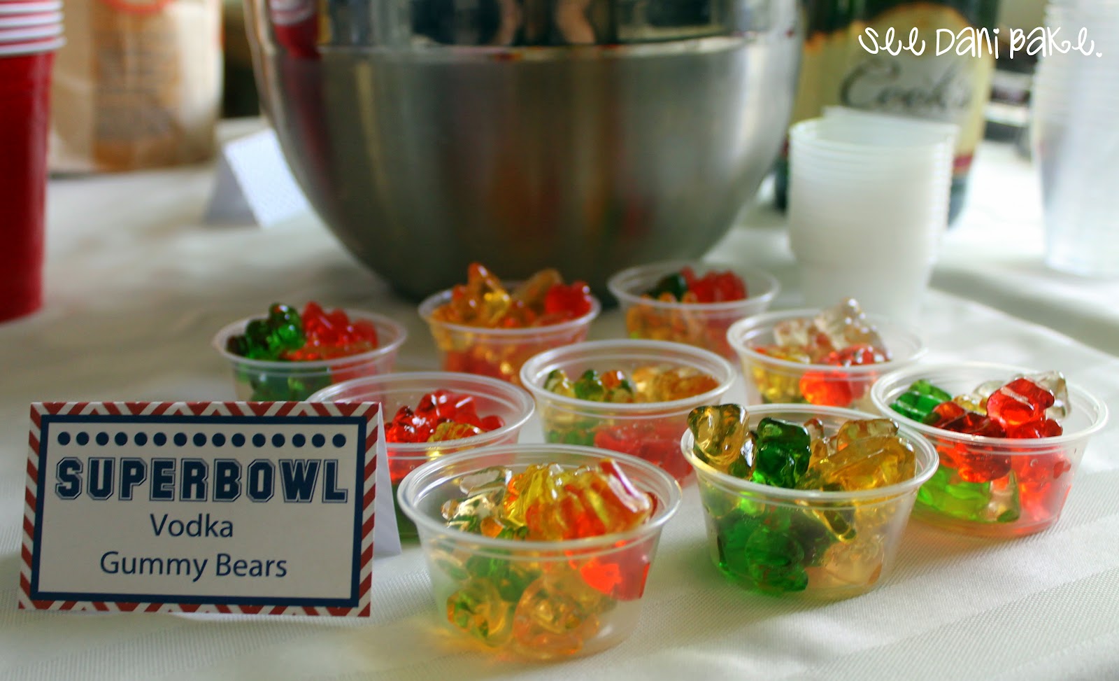 Vodka Gummy Bears See Dani Bake.